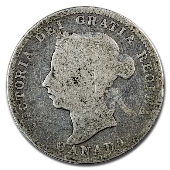 1890-H Canada 25 Cents Good 1890-H Canada 25 Cents Good